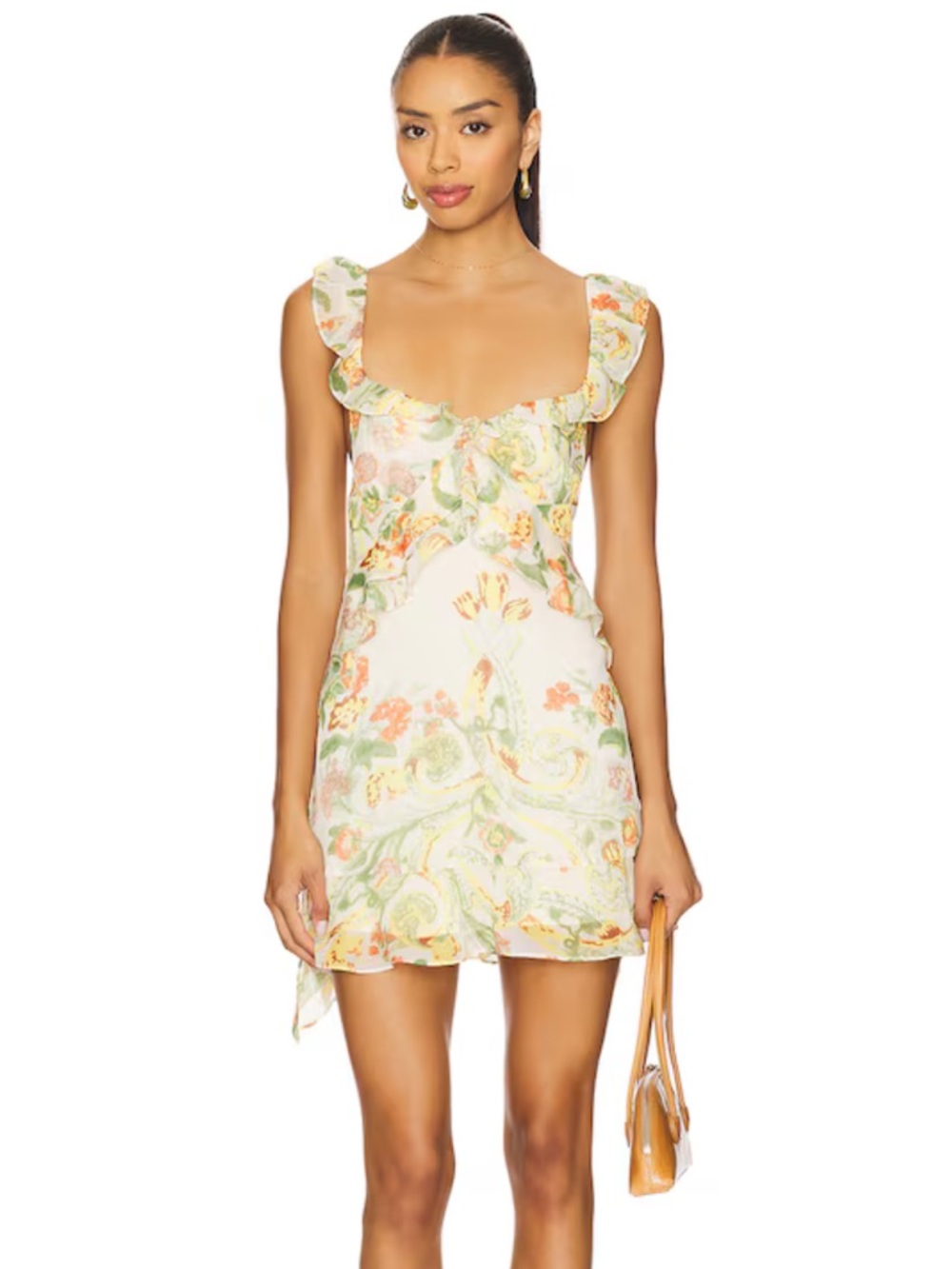 Free People - Bali Flora Mini dress Boho Western Floral size L